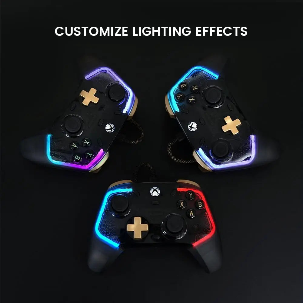 Enhanced Wired Controller with RGB Lighting and Hall Effect Stick for Xbox Series X|S, One, Windows 10/11 PCs - Officially Licen