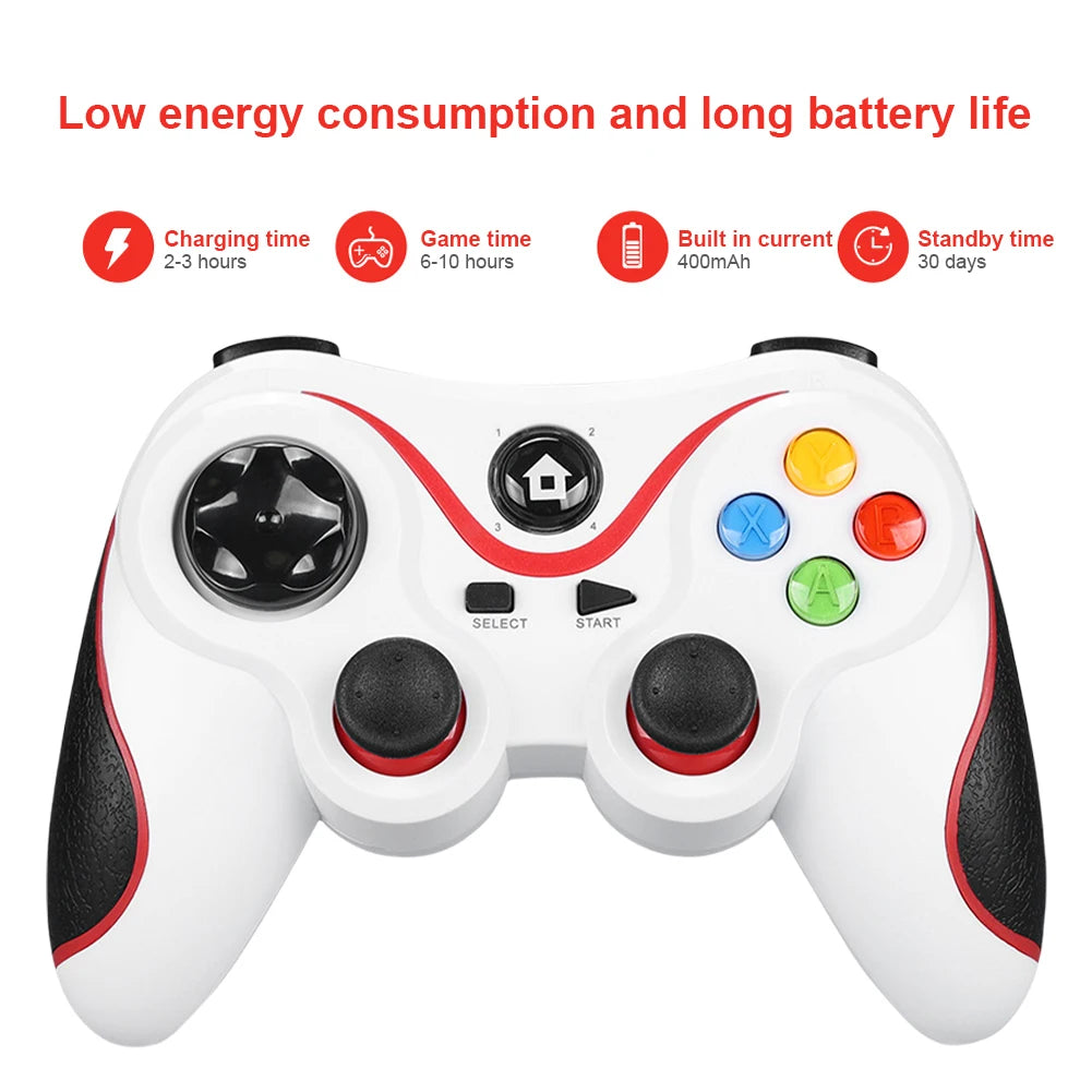 V8 2.4G Wireless Game Controller Controller Gamepad Dual Vibration Wireless Gamepad for Android/iOS/PC/PS3/Switch/Mobile Phone