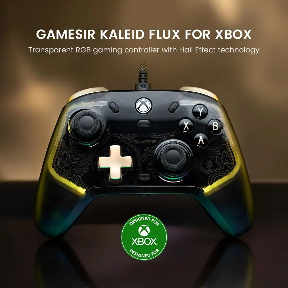 Enhanced Wired Controller with RGB Lighting and Hall Effect Stick for Xbox Series X|S, One, Windows 10/11 PCs - Officially Licen